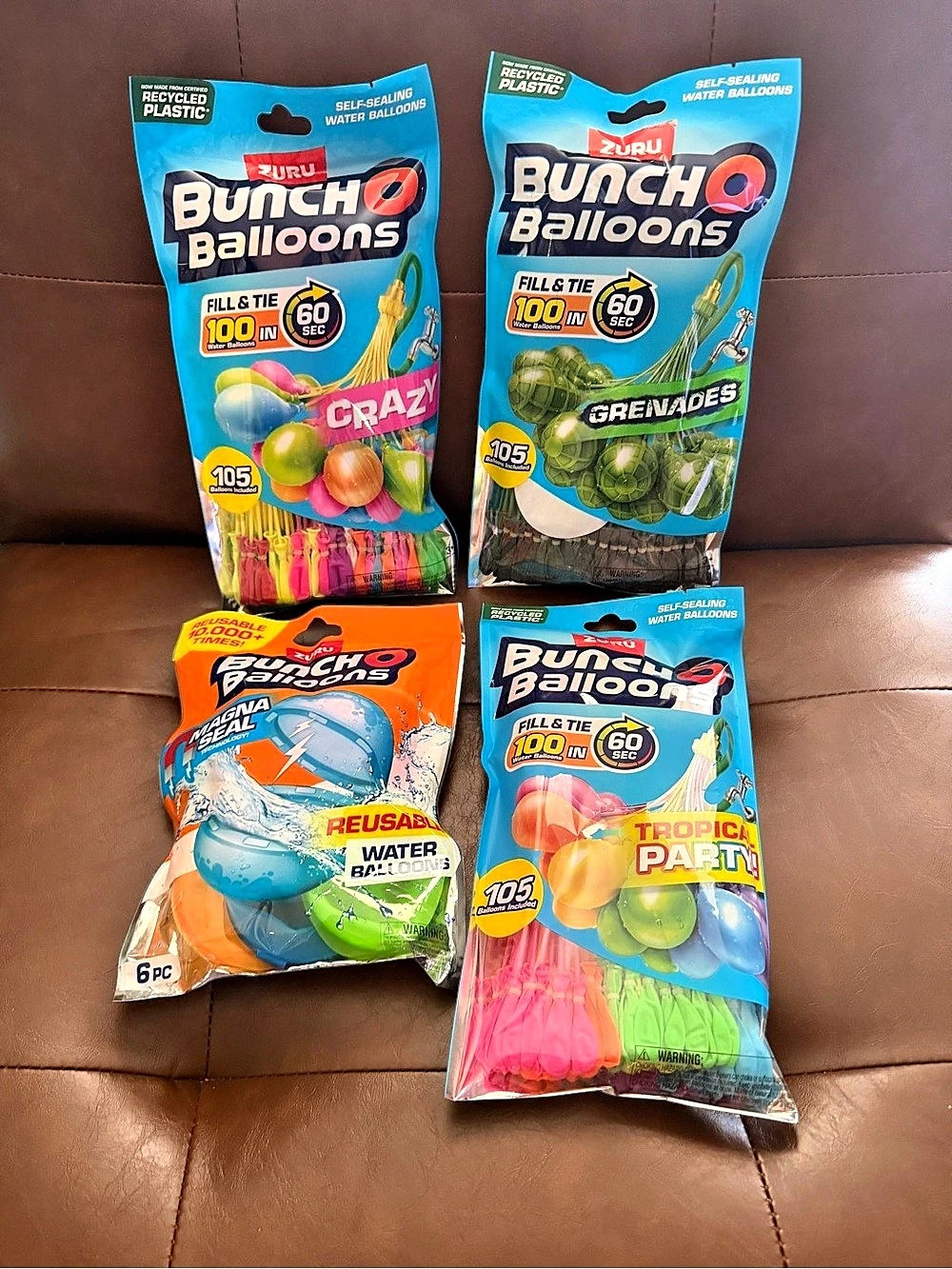 NEW ZURU Bunch O Balloons Water Balloon Bundle 321+ Magna Seal Reusable
